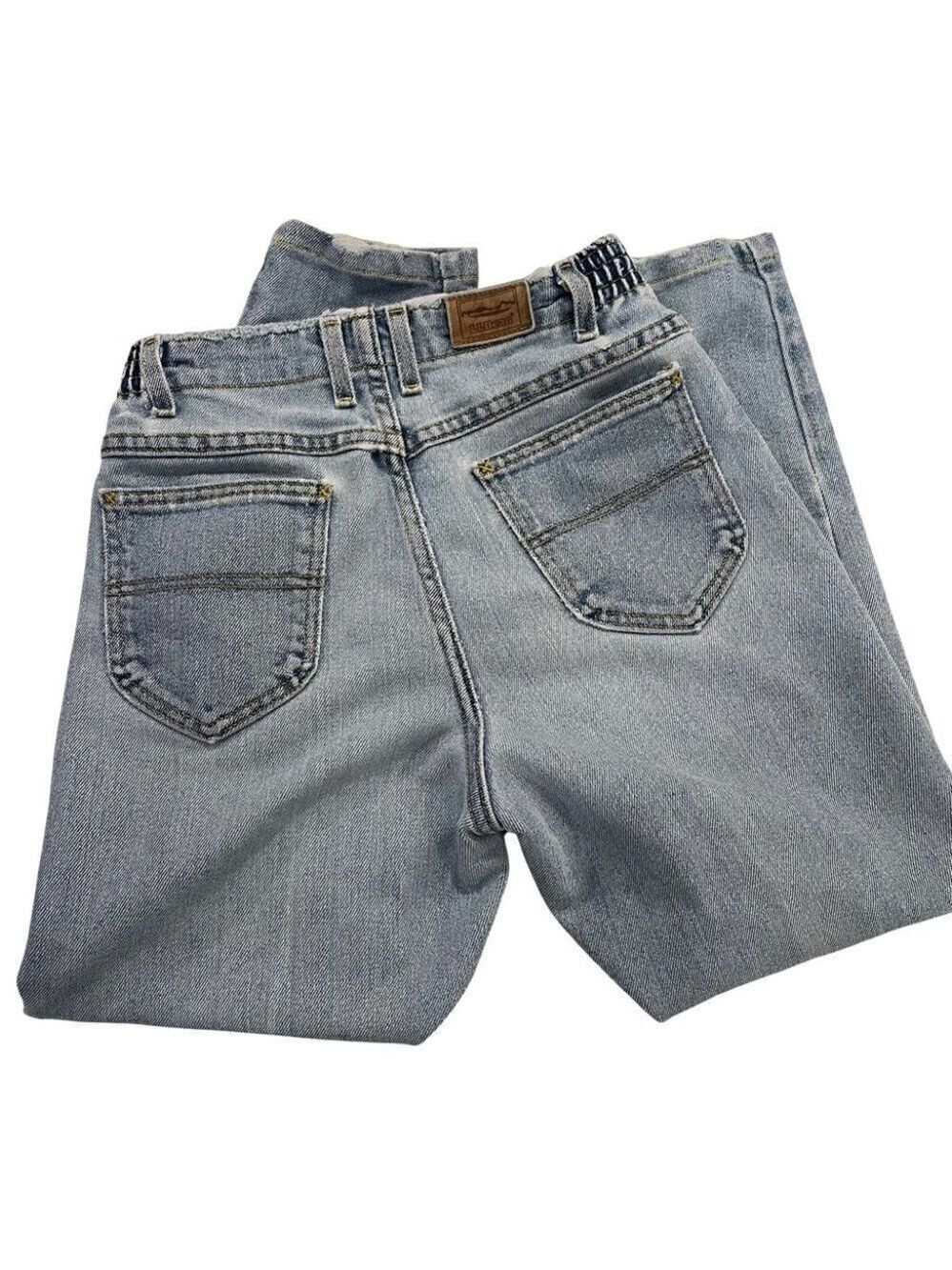 𝅺Vintage LL Bean High Waisted Jeans Sz 4P XS Light Denim Double L Comfort Waist
